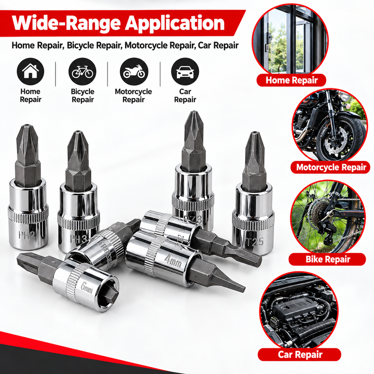 46-in-1 Multi-Purpose Tool Kit – Screwdriver, Socket & Ratchet Wrench Set
