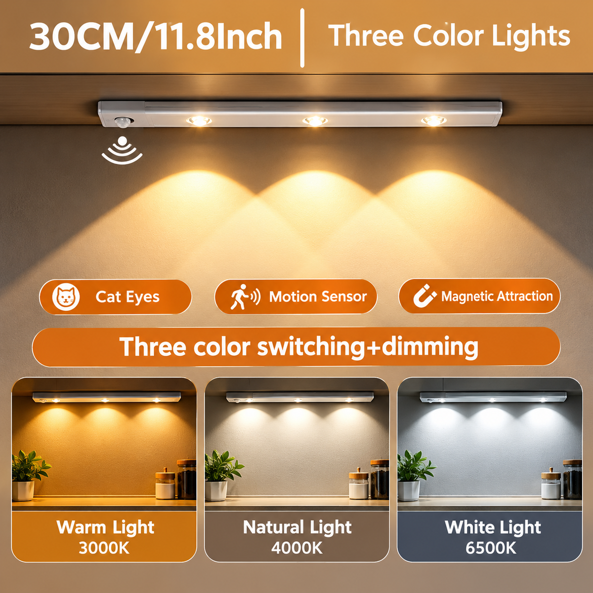 LED Cabinet Light with Motion Sensor